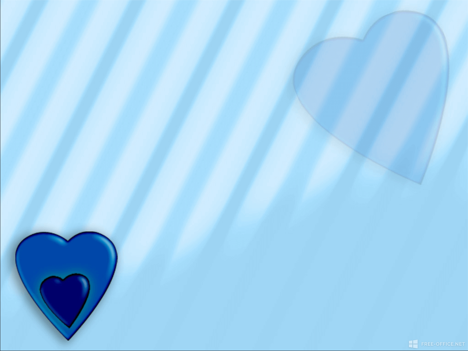 Шаблон «Синие сердечки»