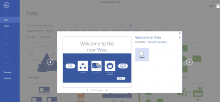 Интерфейс Microsoft Visio 2013 – рис.3