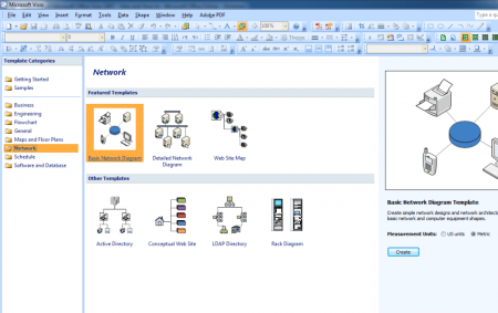 Интерфейс Microsoft Visio 2010 - рис.4