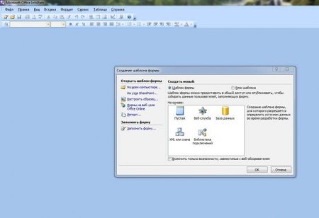 Интерфейс Microsoft InfoPath 2007 - рис.2